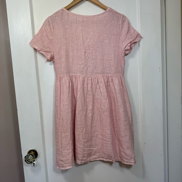 Jillian Harris x Priv Hamptons Mini Babydoll Linen Button Dress - Picture 7 of 9